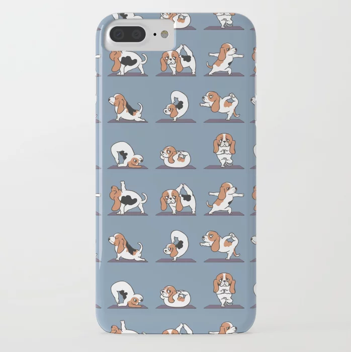 basset hound yoga basset hound phone case